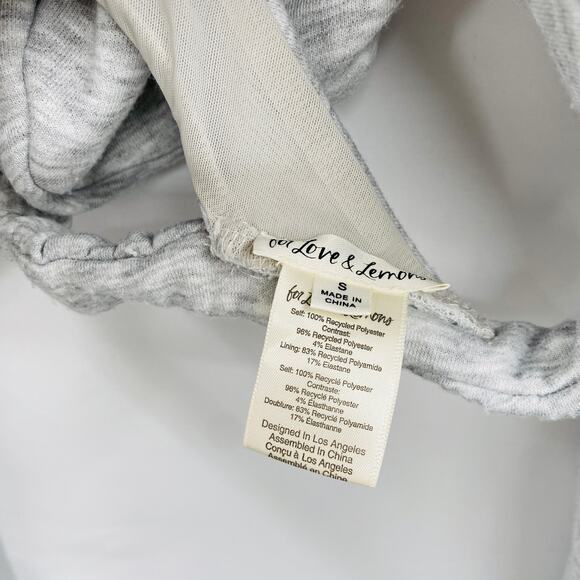 For love & lemons gray sweatshirt bra & hoodie Set - Picture 3 of 6